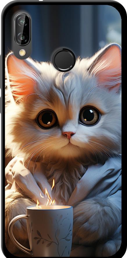 Чехол на Huawei P20 Lite White cat (5646b-1410-42517)