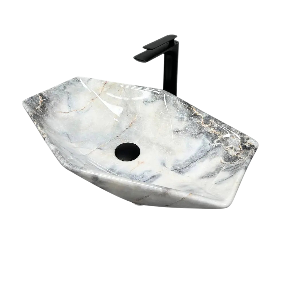 Раковина накладная VBI Venezia S Granit Glossy 370x575 мм (RM-VBI-012402)