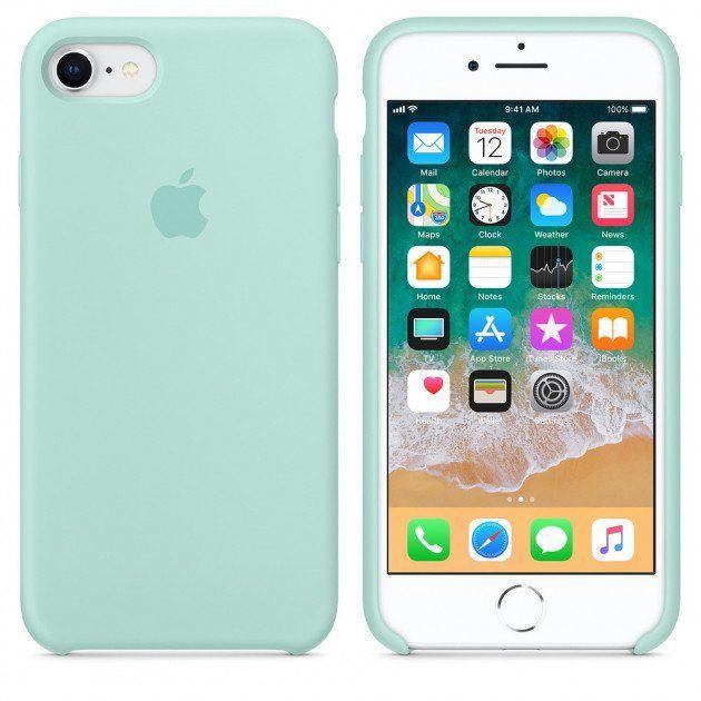 Чехол-накладка Apple Silicone Case for iPhone 7/8/SE2, Marine Green (HC)