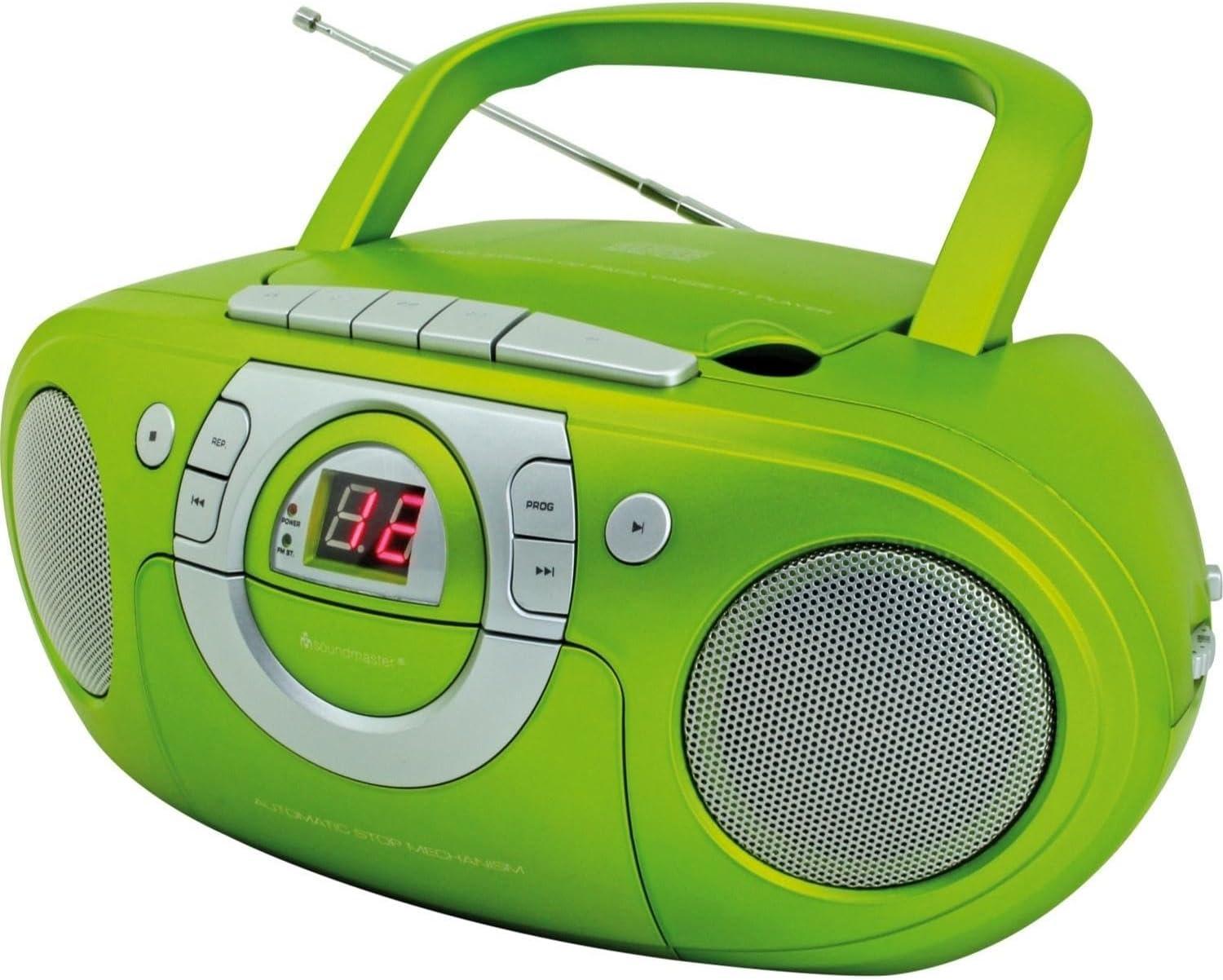 Бумбокс CD Soundmaster SCD5100GR с FM-радио Зеленый - фото 1