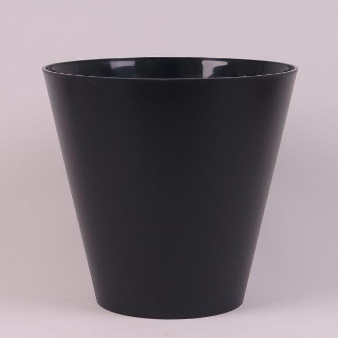 Горшок пластмассовый Flora Tubus 20 см 90901 Антрацитовый (DR012937)