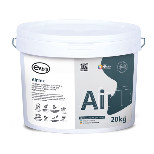 Декоративна штукатурка акрилова з армуючими волокнами Elf ​​AIR Tex 20 кг