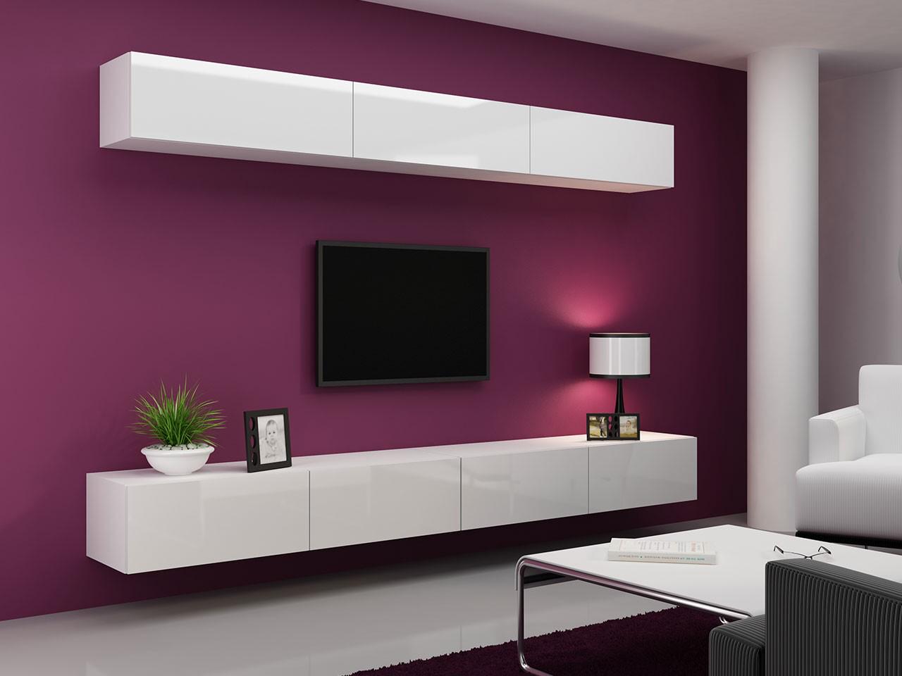 Стенка в гостиную комплект Сama Vigo 13 из ламинированной ДСП Белый (21579) - фото 3 Стенка в гостиную комплект Сama Vigo 13 из ламинированной ДСП Белый (21579) - фото 3