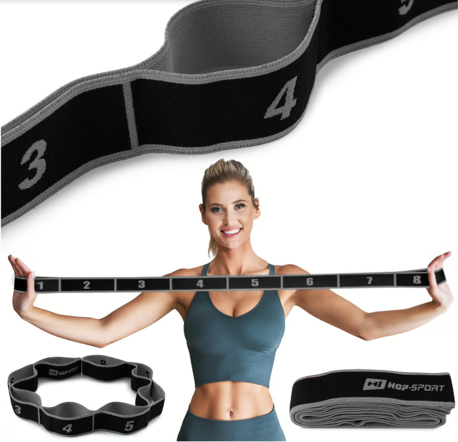 Резинка для фитнеса с петлями 12-30 кг Черный (HS-N904GB) - фото 6 Резинка для фитнеса с петлями 12-30 кг Черный (HS-N904GB) - фото 6