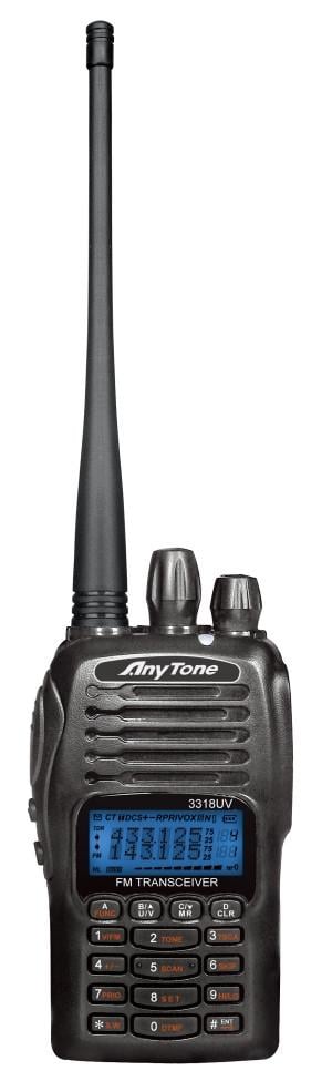 Радиостанция портативная AnyTone AT-3318UV 400–520 МГц Черный (AT-3318UV)