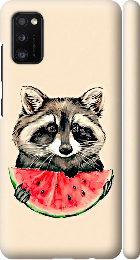 Чехол на Samsung Galaxy A41 A415F Енотик с арбузом (4605m-1886-42517)