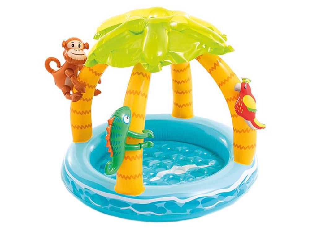 Бассейн надувной детский Intex 58417 NP Тропический остров от 1 года 102x86 см 45 л (25893330)