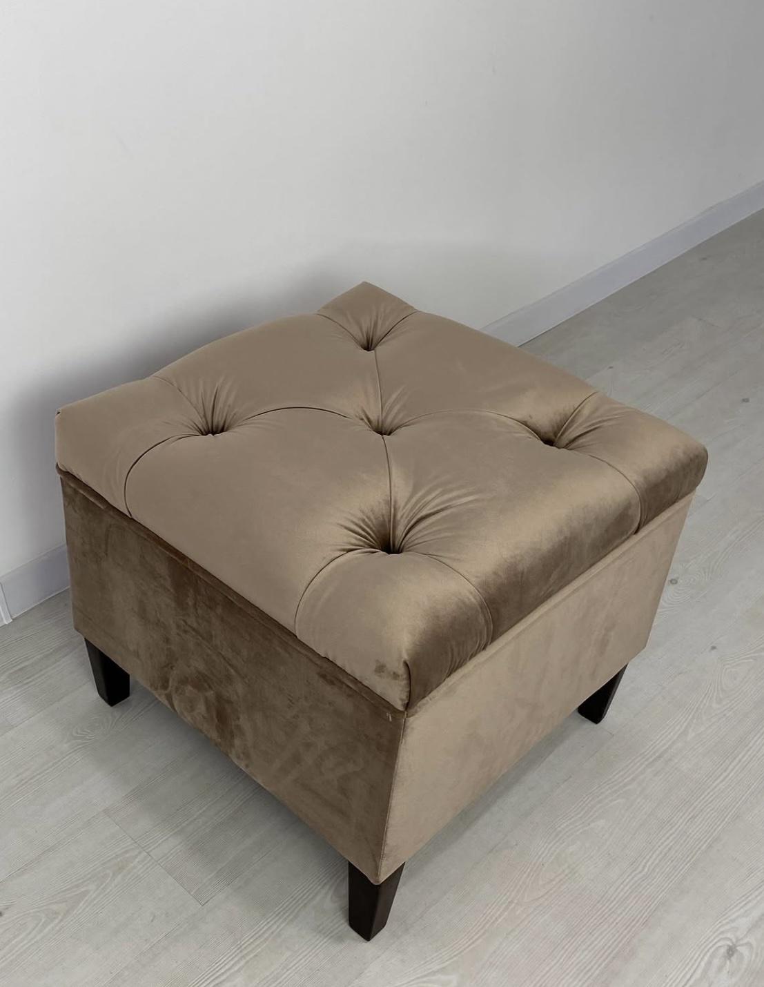 Пуф м'який Paul в каретній стяжці з відкривною кришкою - фото 3