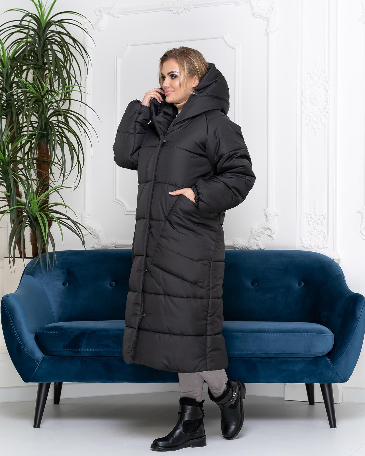 Куртка-кокон зимняя Аiza А500 р. 54-56 Черный (12276885)