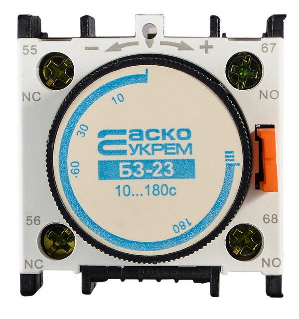 Блок задержки АСКО-Укрем БЗ-23 LA2-DТ4 10-180 сек на включение 1NO+1NC (A0040050006)