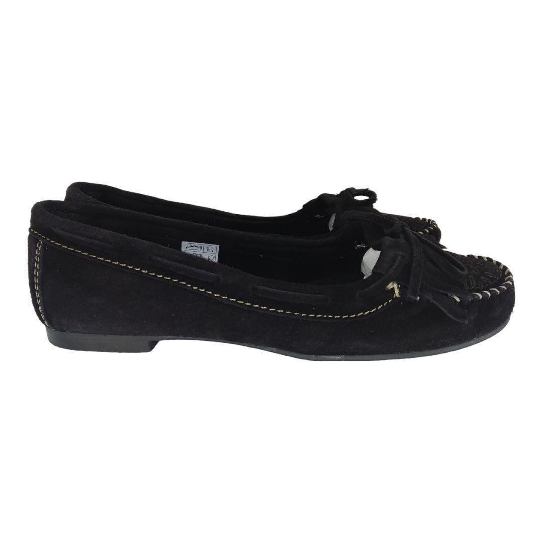 Мокасини жіночі замшеві Bata р. 36 23 см Чорний (2333630212)