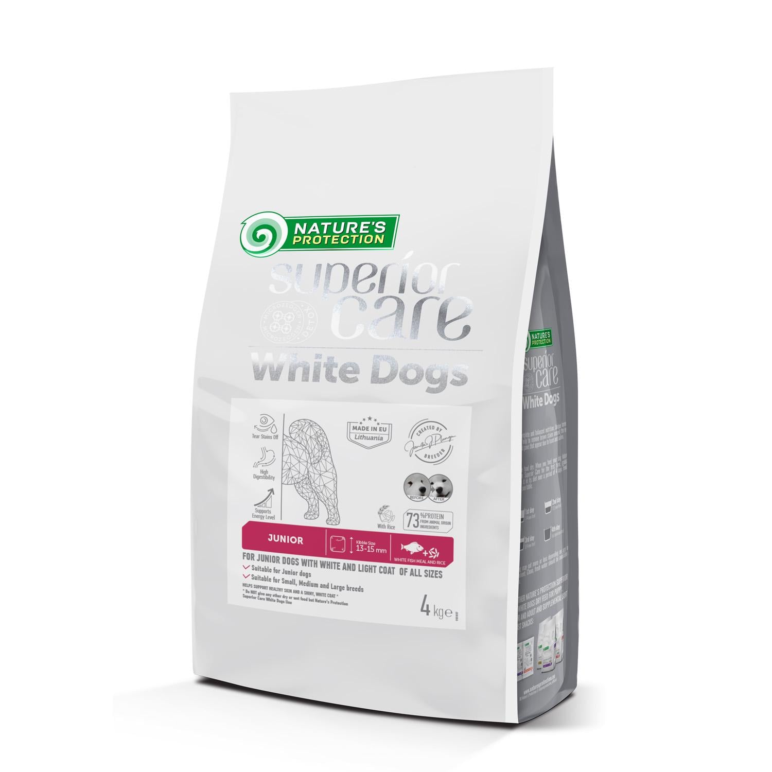 Корм сухий для цуценят Nature's Protection Superior Care Dogs White Fish Junior All Sizes 4 кг (24149369)