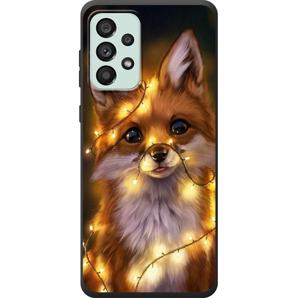 Чехол BoxFace Samsung Galaxy A33 5G (A336) Рождественская лиса Черный силикон (44140-up2399-44168)