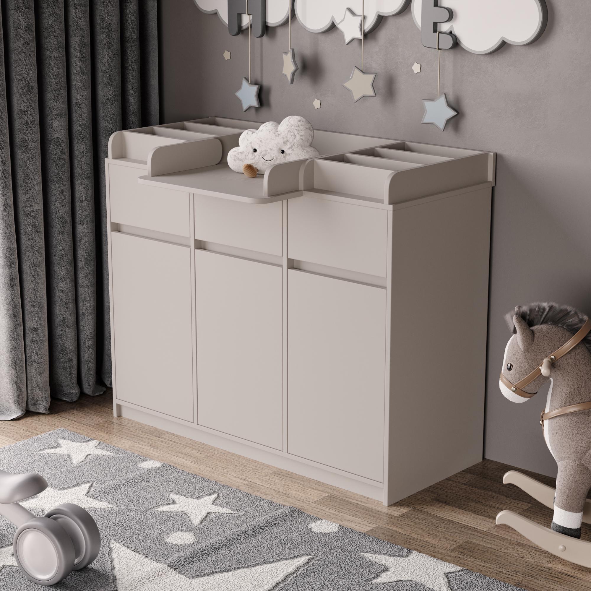 Пеленальный комод Furnigrade ПС-10 90х120х50 см Кашемир