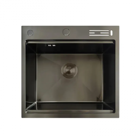 Мойка Mixxus MH5050-SK Nano-Black с н.ст. со ступенькой для сушилки из подст.под ножи 500х500х215 мм Графитовый (MX1940)