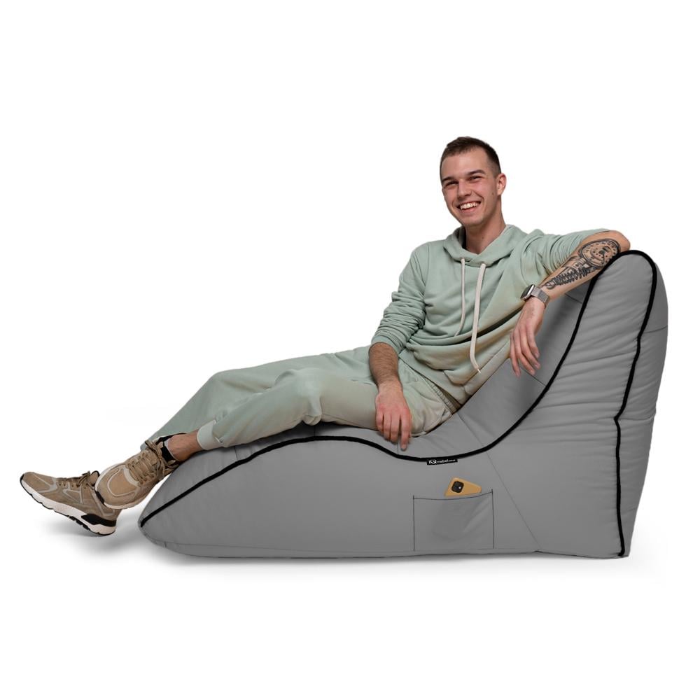 Кресло-мешок iQmebel Лежак 80х125 см оксфорд Серый - фото 4