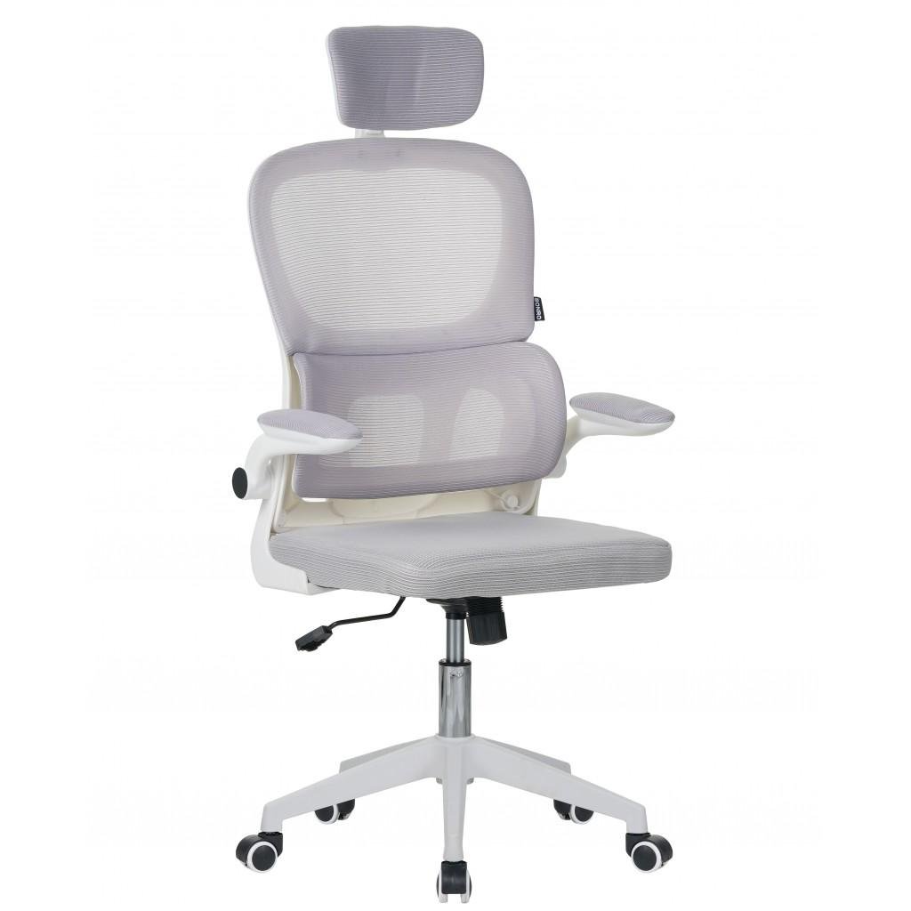 Крісло офісне Bonro B-122 на колесах Біло-сірий (4240060412) Крісло офісне Bonro B-122 на колесах Біло-сірий (4240060412)