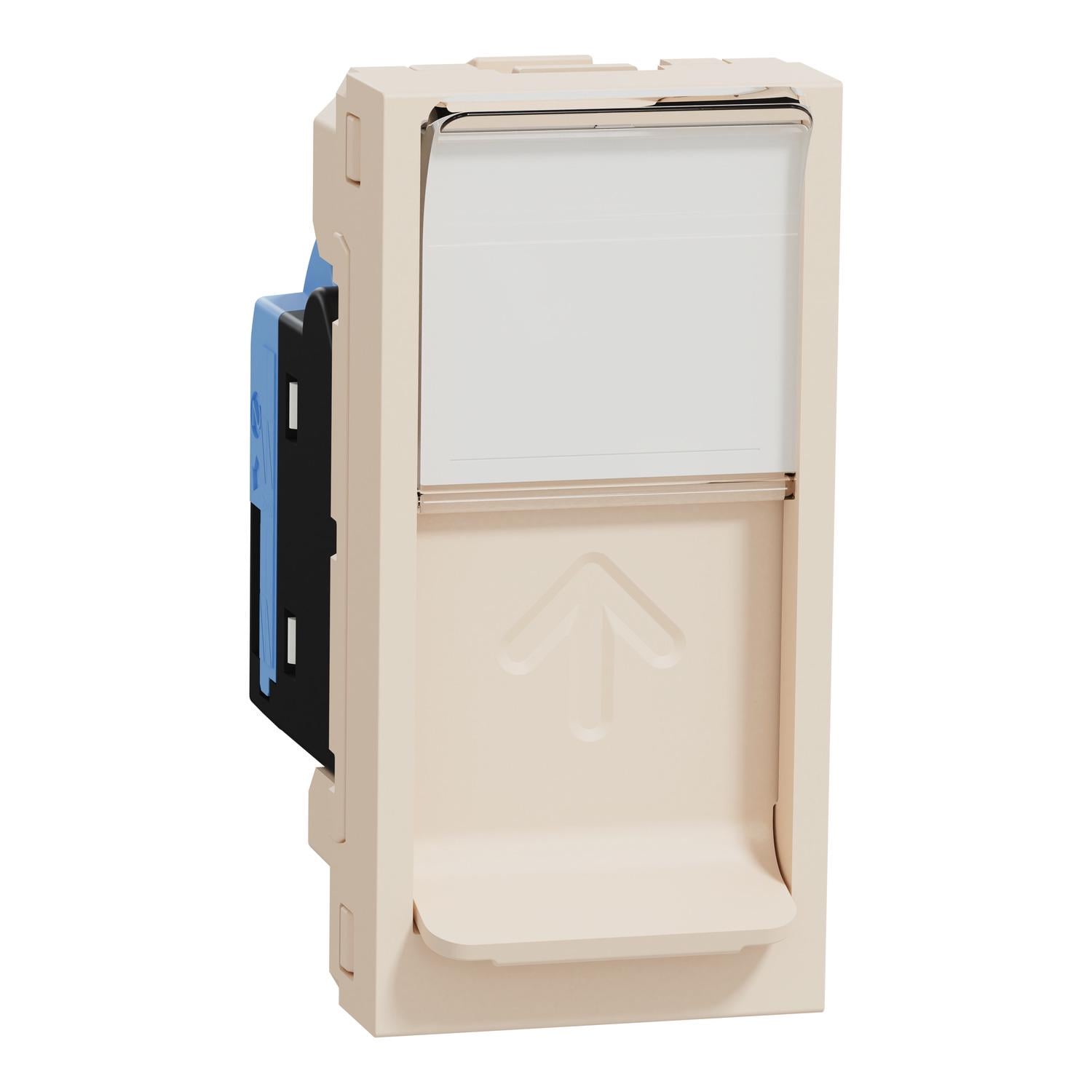 Розетка комп'терна Schneider Electric Unica New RJ45 одинарна кат.5 UTP 1 модуль Бежевий (NU341044)