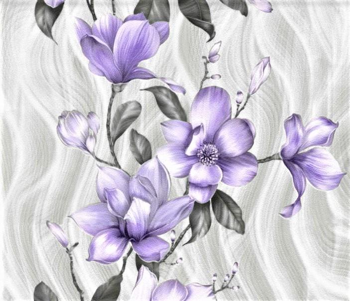 Обои тисненные Эксклюзив Люкс на бумажной основе 0,53х10,05 Фиолетовый (071-05)