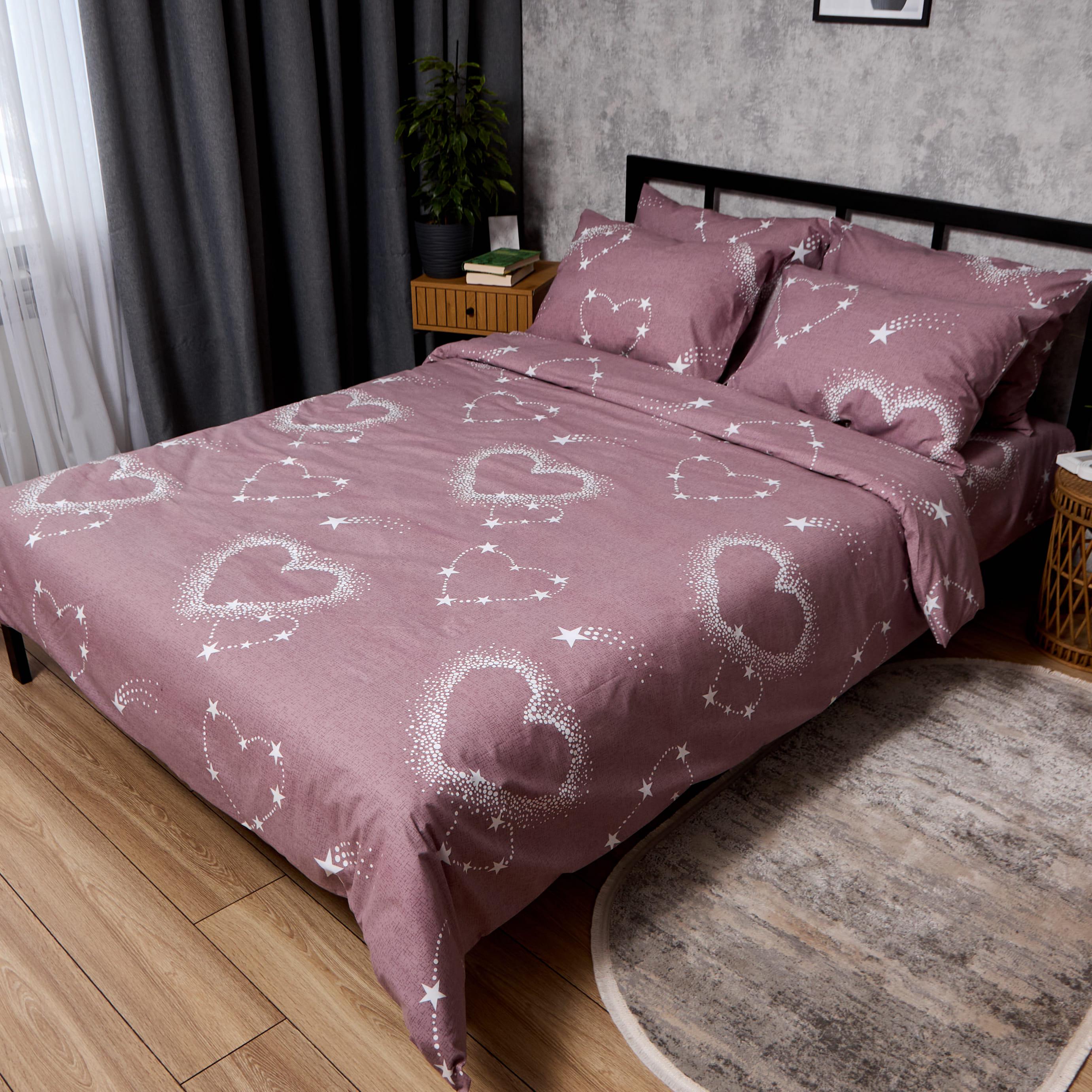 Комплект постельного белья Moon&Star Бязь Gold Люкс Dream Hearts евро 200х220 см наволочки 2 шт. (MS-820010757)