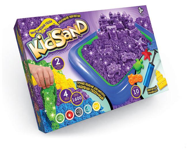 Комплект креативної творчості кінетичний пісок Danko Toys KidSand KS-02-01U 1600 г (RLT6574)