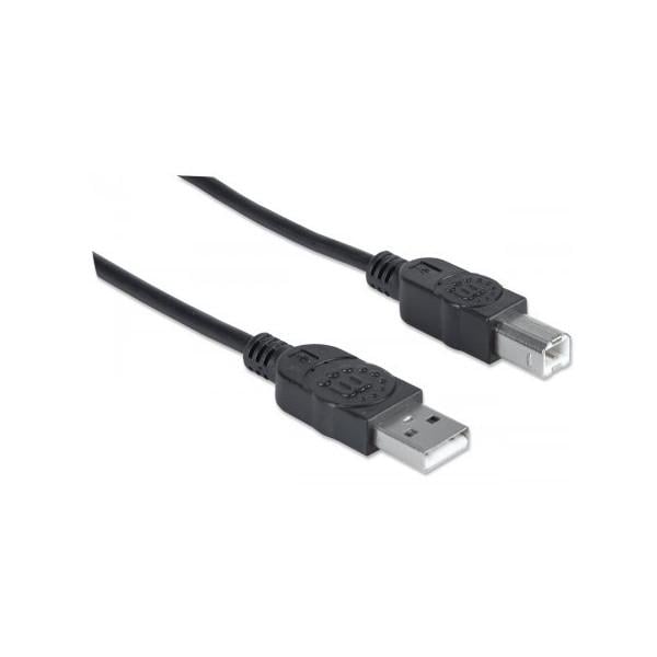 Кабель MANHATTAN Hi-Speed USB Type-AM - Type-B M 1 м USB 2.0 Black (306218) - фото 2 Кабель MANHATTAN Hi-Speed USB Type-AM - Type-B M 1 м USB 2.0 Black (306218) - фото 2