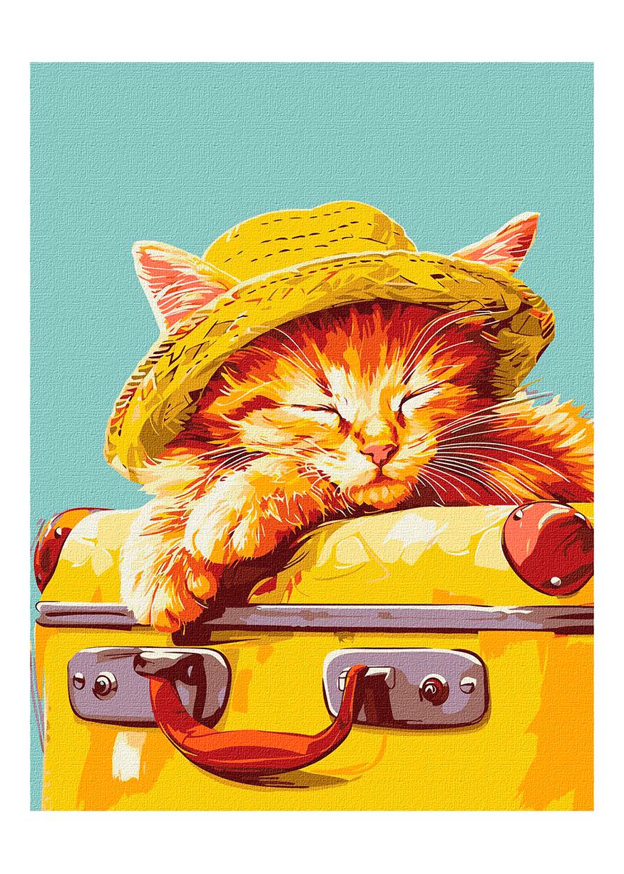 Картина за номерами Ідейка Кошеня спляче 30х40 см (KHO6612)