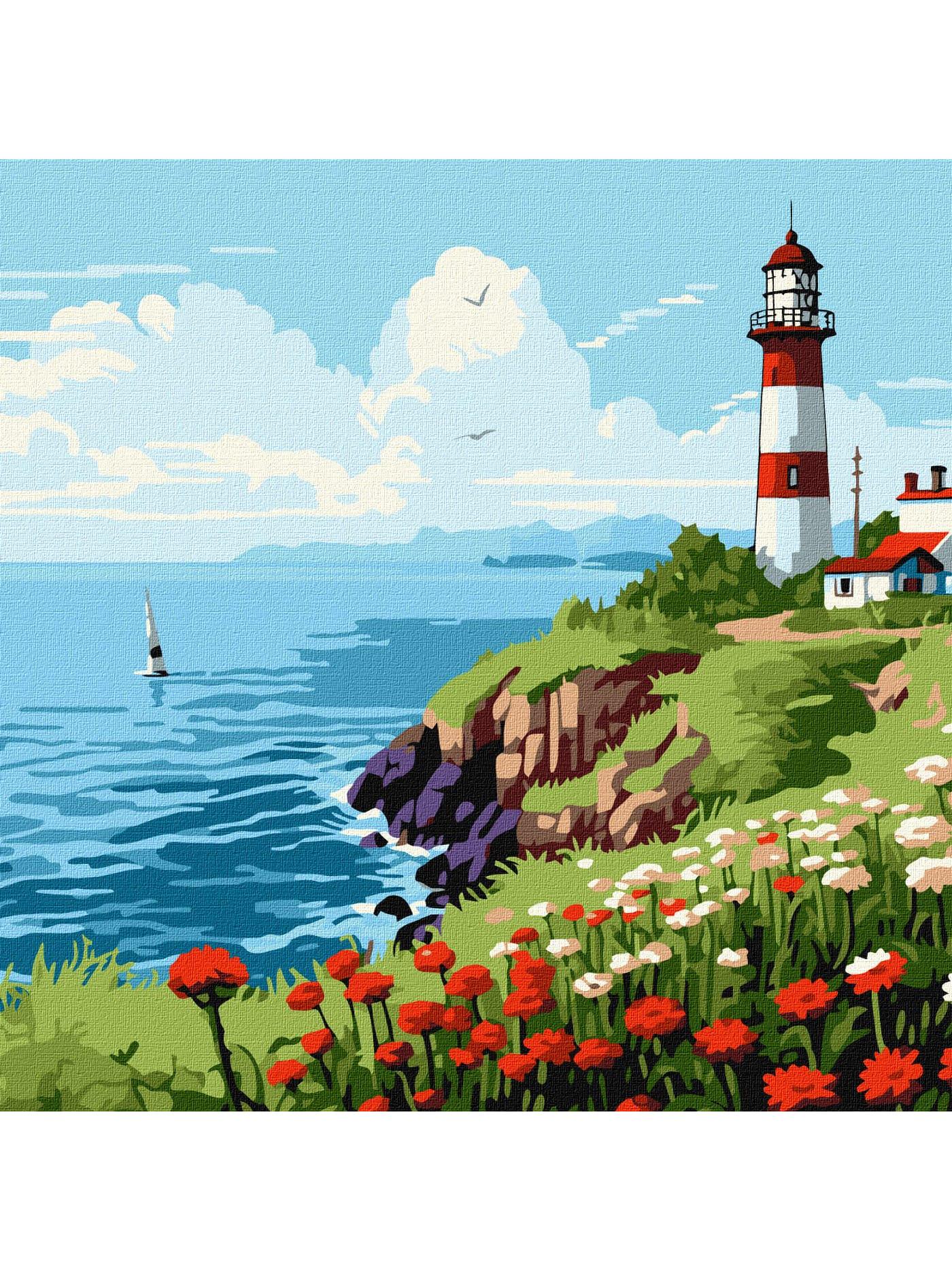 Картина за номерами Ideyka Маяк на горизонті 30х30 см (KHO2788)