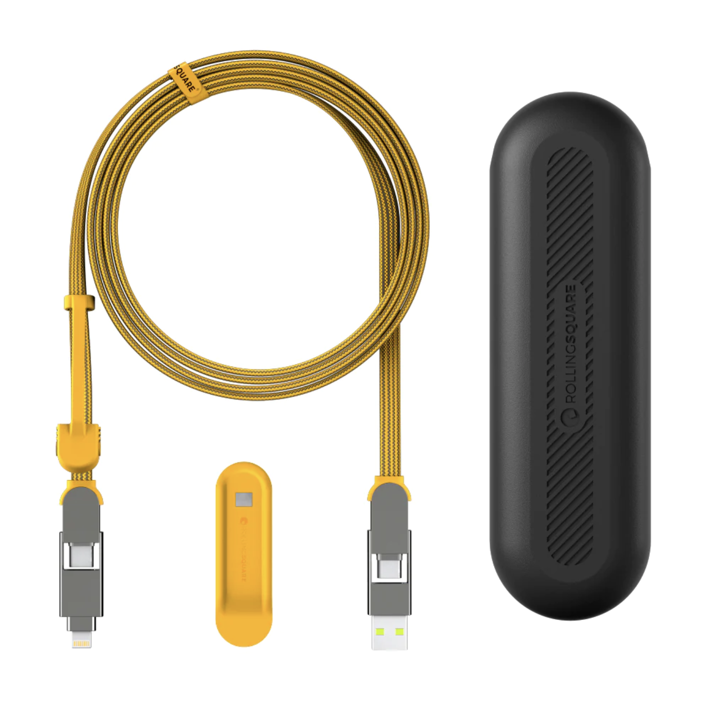 Кабель Rolling Square inCharge XL Summit Yellow 6в1 USB-C/Lightning для быстрой зарядки 100 W 2 м Summit Yellow
