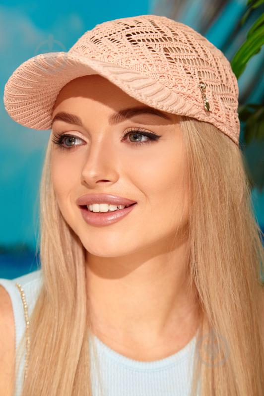 Ажурна в'язана бейсболка жіноча (4957) Braxton кремовий