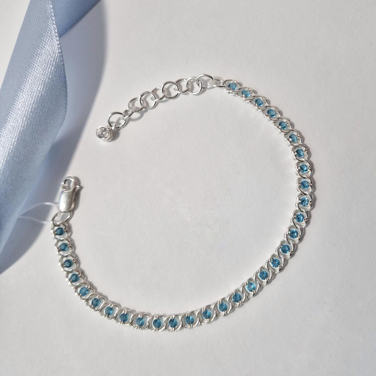 Браслет на руку арабский бисмарк с голубыми камнями серебро 925 пробы 6,12 г 16-20 см (7003м) Браслет на руку арабский бисмарк с голубыми камнями серебро 925 пробы 6,12 г 16-20 см (7003м)