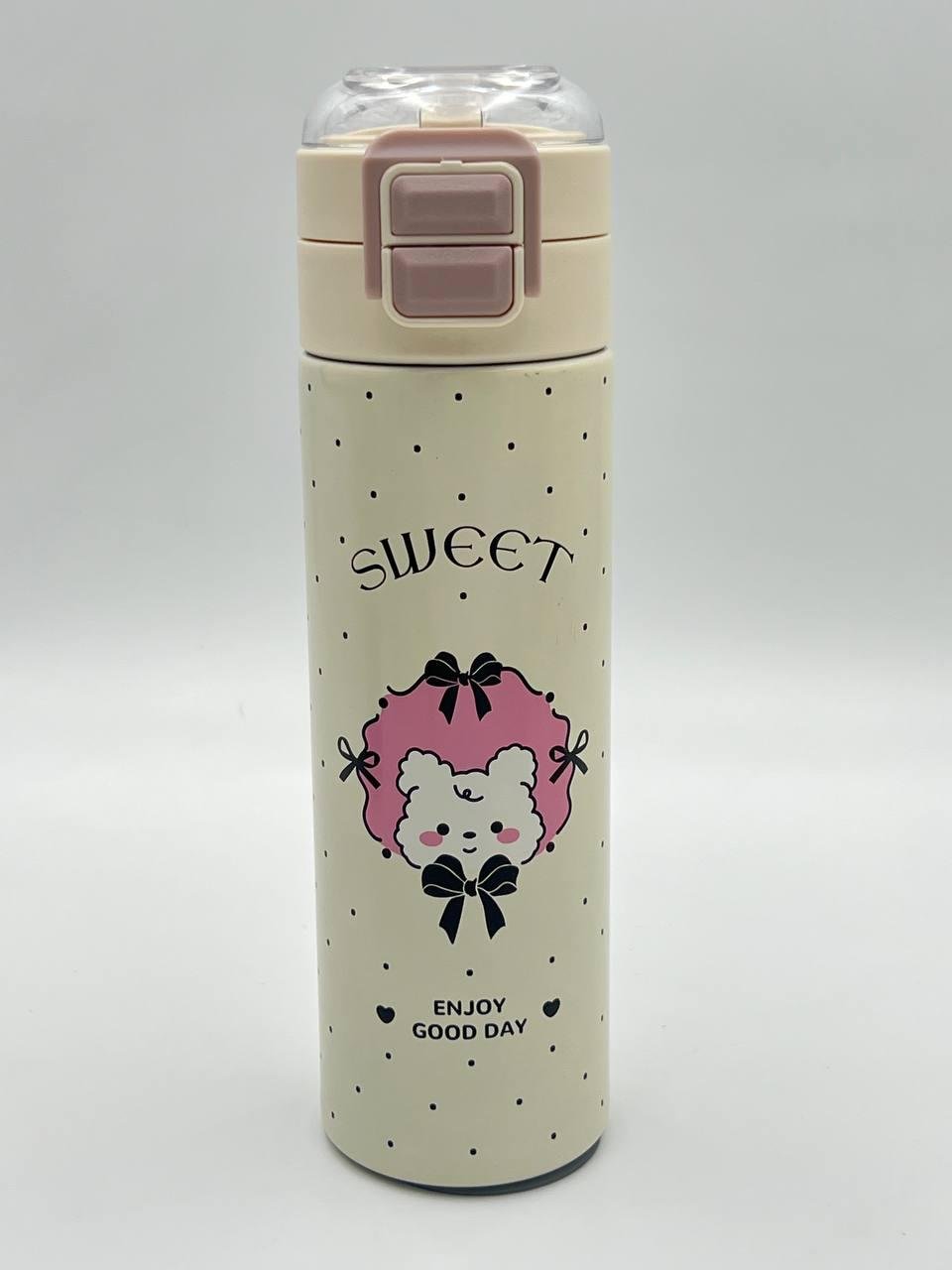 Бутылочка-термос с двойной крышкой 500 мл (tun15)