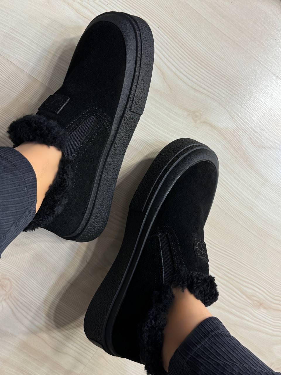 Черевики жіночі Hengji 660-1 замшеві кеди на хутрі р. 40 Чорний (5801) - фото 4 Черевики жіночі Hengji 660-1 замшеві кеди на хутрі р. 40 Чорний (5801) - фото 4