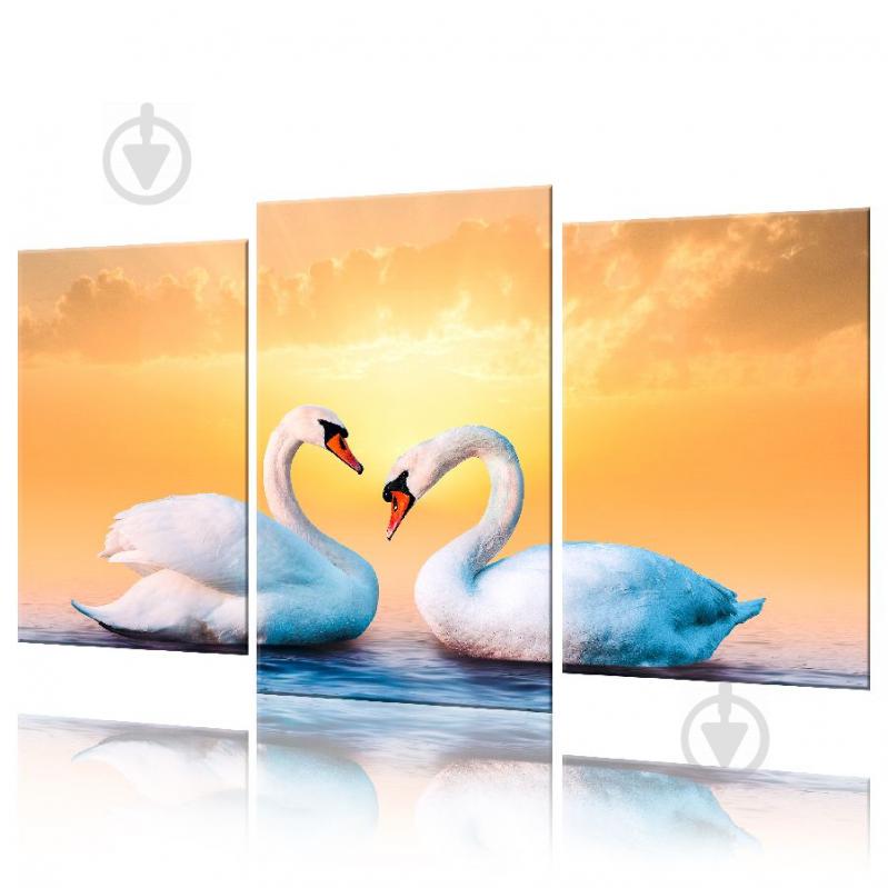 Модульная картина Лебеди ADJ0026 размер 45 х 70 см