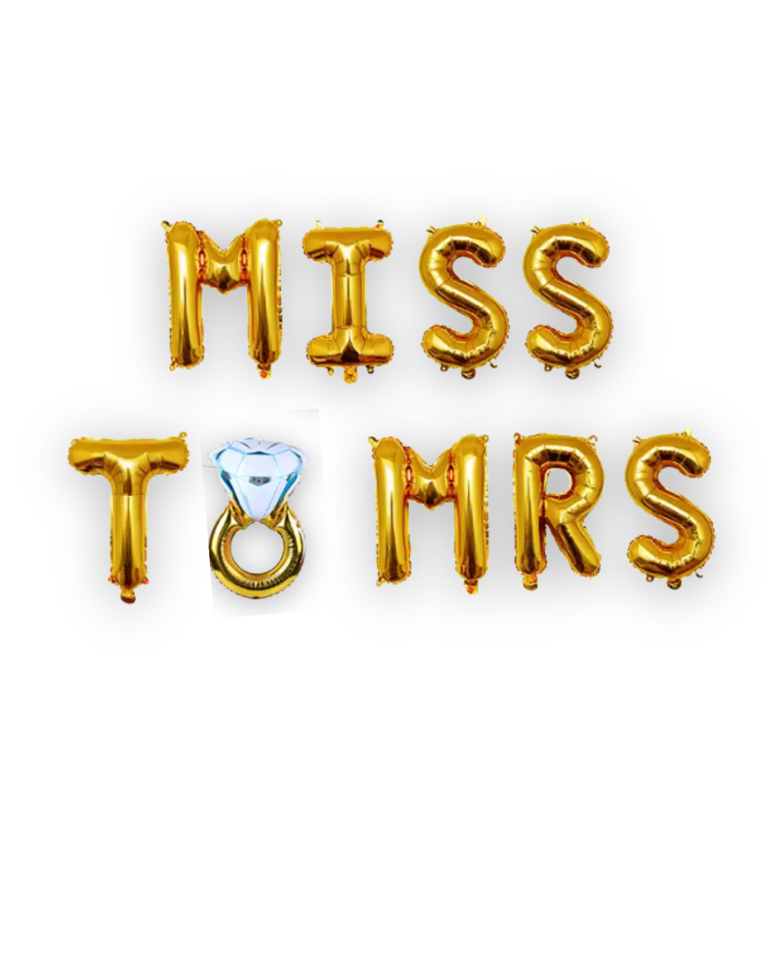 Воздушные шарики фольгированные Miss to Mrs Розовое золото (10)