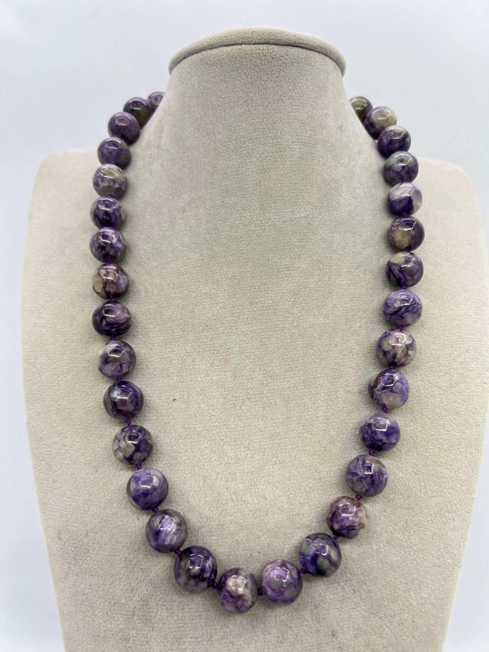 Бусы чароит 11 мм 44 см Фиолетовый (11493)