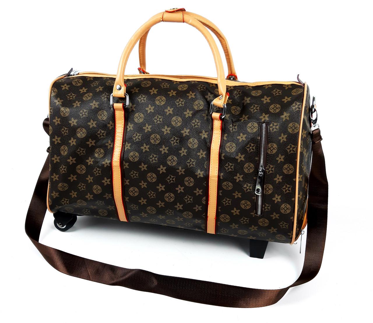 Сумка на колесах Sky travel з ременем 50x20x34 см Коричневий (1045273944) - фото 9 Сумка на колесах Sky travel з ременем 50x20x34 см Коричневий (1045273944) - фото 9