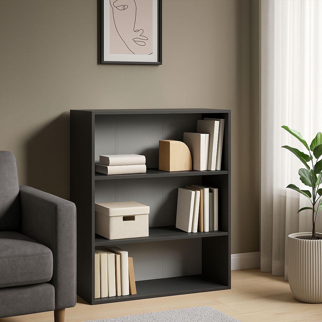 Стелаж підлоговий MEBLIBUD MODERN 100х80х30 см Антрацит - фото 2 Стелаж підлоговий MEBLIBUD MODERN 100х80х30 см Антрацит - фото 2