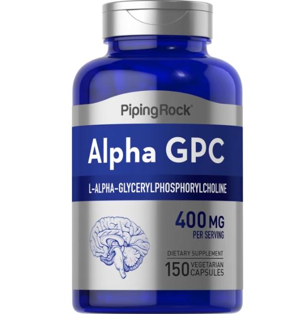 Комплекс для профилактики работы головного мозга Piping Rock Alpha GPC 400 mg 150 Veg Caps