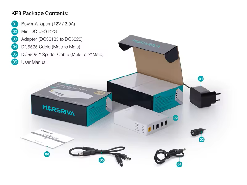 ИБП Marsriva KP3 10000 mAh UPS для роутера - фото 11 ИБП Marsriva KP3 10000 mAh UPS для роутера - фото 11