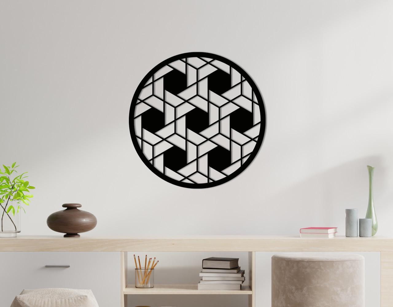 Декоративное панно на стену Upwood Decor Circle-056 31 60х60 см Black (1580320682)