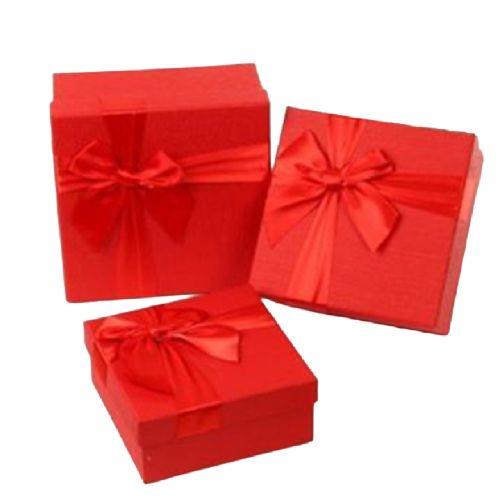 Коробка подарочная 3 шт. 19х19х10/17х17х8/15х15 см (R33304R)