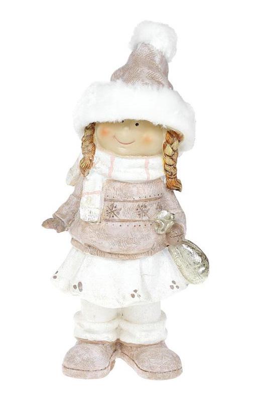 Фигурка декоративная Дети в меховых шапках 27 см (BD-823-813-A1)