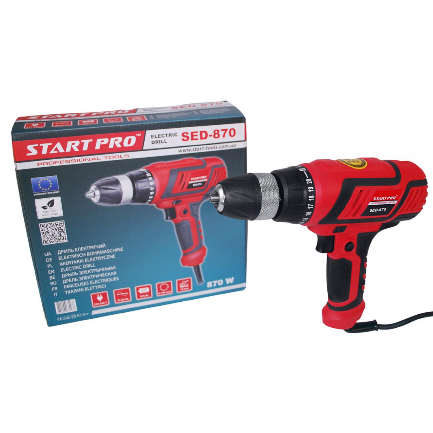 Шуруповерт мережевий Start Pro SED-870 Червоний - фото 4