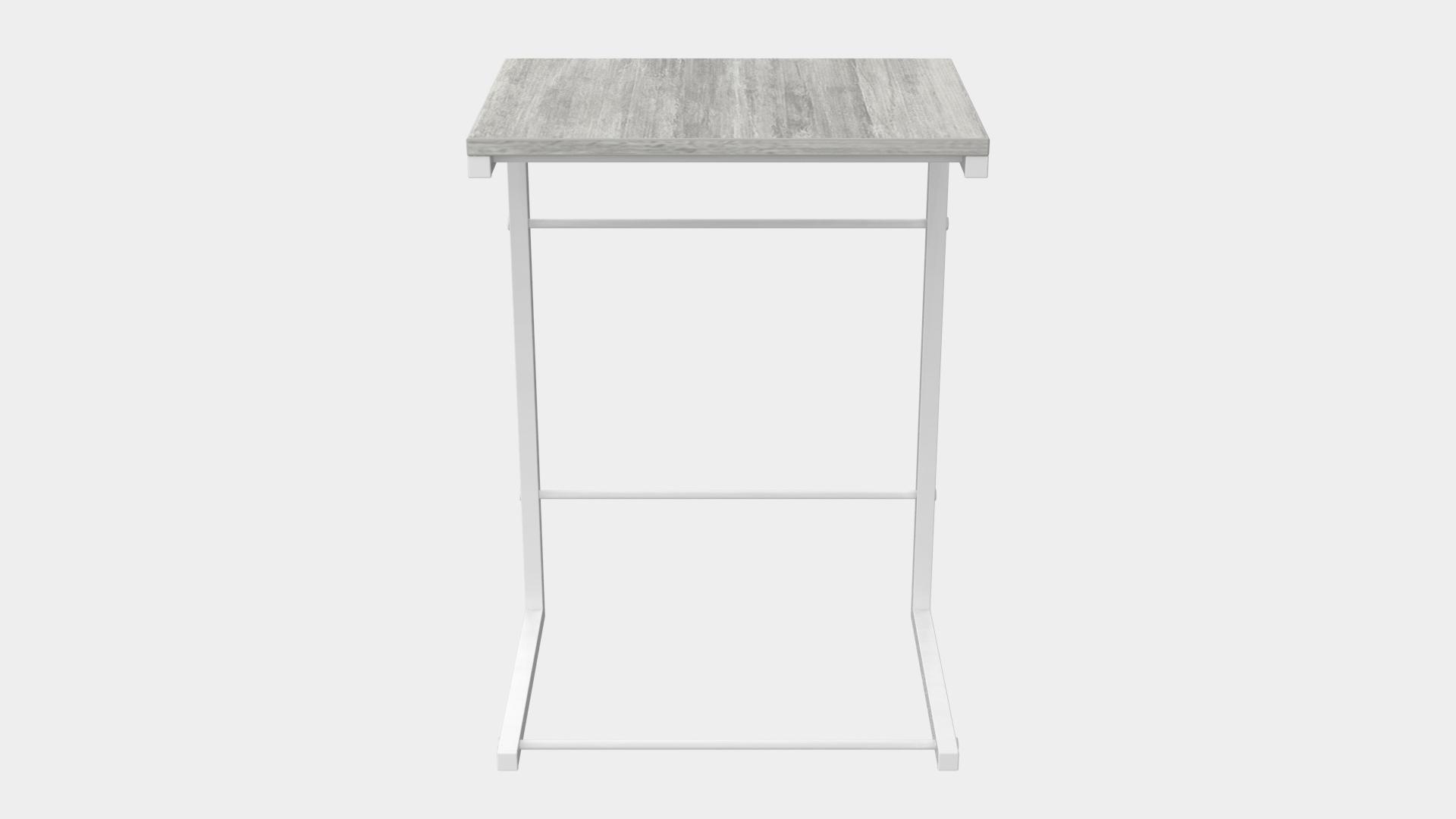 Столик Ferrum-decor Терри металл/ДСП 16 мм 650x440x330 мм Белый/Бетон (FRD-104661) - фото 3