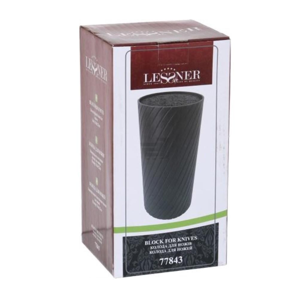 Підставка для ножів Lessner пластикова 11x8x22 см Чорний (77843) - фото 3