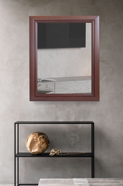 Дзеркало в рамі CRYSTAL GLASS 2265 750х550 мм Горіх темний (С3523)