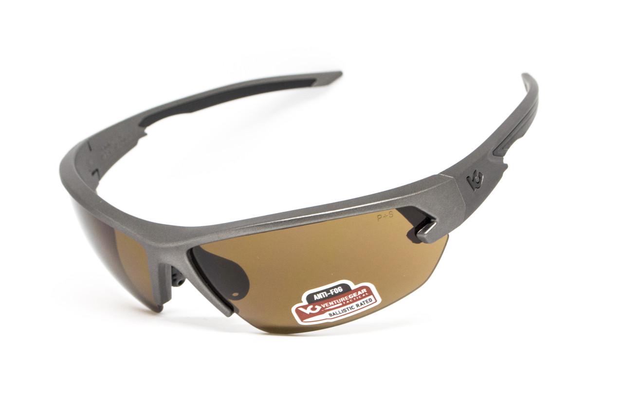 Очки Venture Gear Tactical Semtex 2.0 Gun Metal Anti-Fog Коричневый в оправе темный металлик (69961757984481)