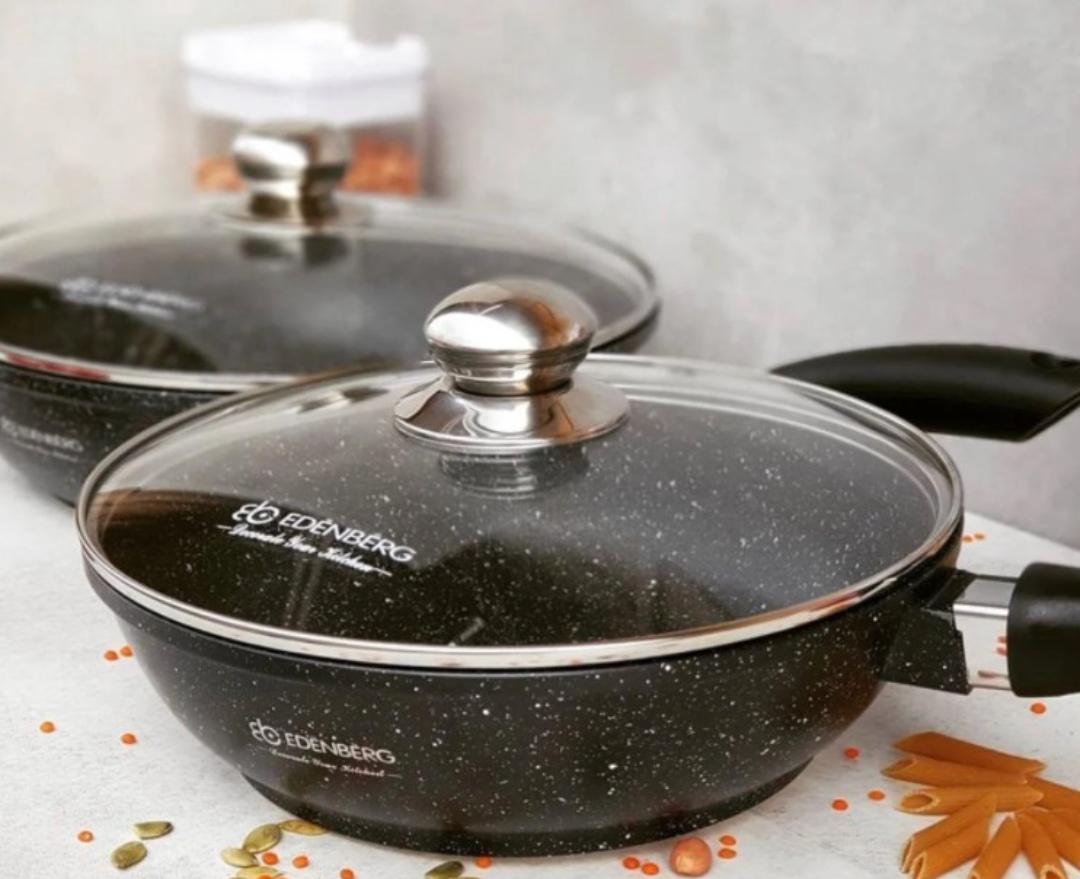 Сковорода с крышкой Edenberg 28 см (EB-3322) - фото 4