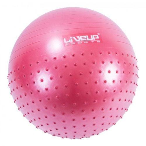 Мяч для фитнеса массажный LiveUp Half Massage Ball - 65 см. с насосом